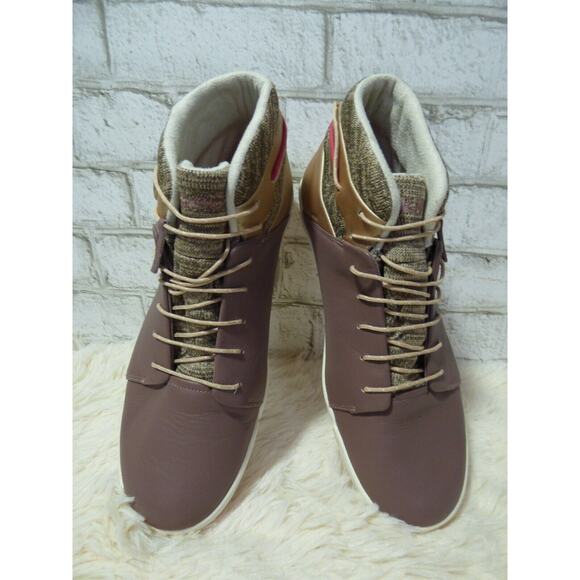 Plae Abra WP Siltstone Gold Drawstring Adjust High Top Sneakers 11.5 NEW - Picture 6 of 9